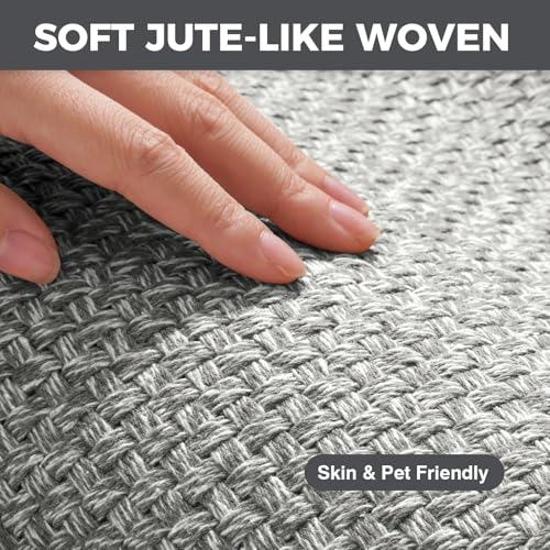 Kitchen Rugs Non Slip Washable Kitchen Mat Anti Fatigue Gray 17"x59" (6.96 Sq Ft)