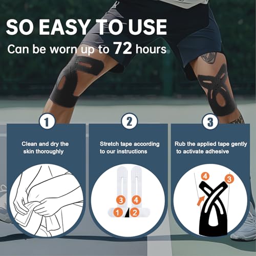 Precut Kinesiology Tape for Knees (10 Count)