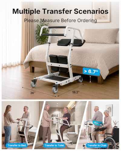 Sit to Stand Lift for Elderly with Safety Belt and Casters