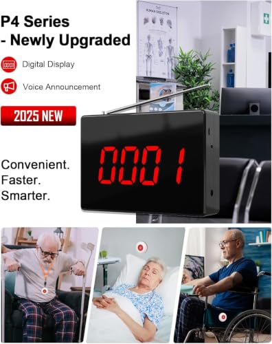 Wireless Calling System Customers Patient Pager System 1 Display Receiver Only（Need to Be Paired with Transmitter to Work）