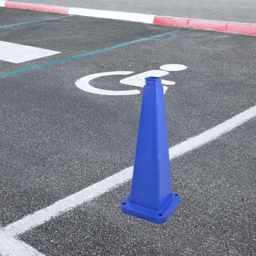 6 Pack 36 Inch Solid Blue Traffic Cone