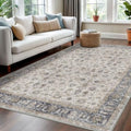 Washable Area Rug 5x7 Living Room Grey