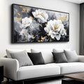 Large Canvas Black Framed Wall Art Decor For Living Room Bedroom Abstract Painting Ink