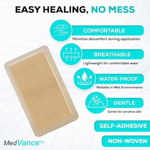 Silicone Foam Adhesive Dressing with Border (5 Count)
