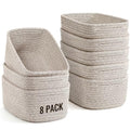 8 Pack Small Storage Baskets for Organizing (8 Count)