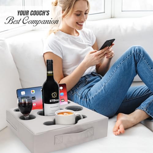 Couch Cup Holder Pillow Tray