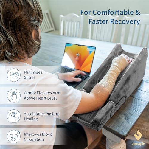 3pc Arm Elevation Pillow with Gel Pack for Wrist & Elbow Recovery
