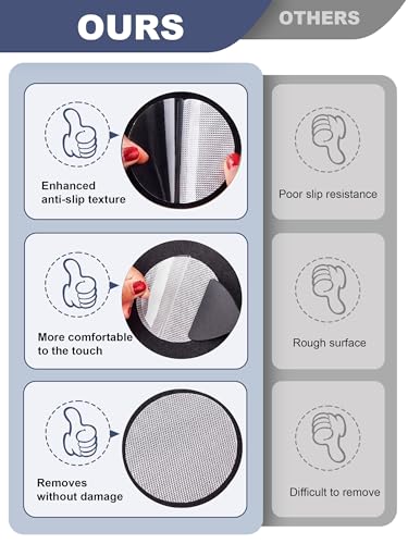 12PCS Round Non Slip Bathtub Stickers with Scraper