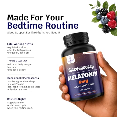 Melatonin Fast Dissolve 6mg Tablets (100 Count)