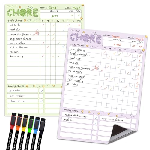 Magnetic Dry Erase Chore Chart (2 Count)