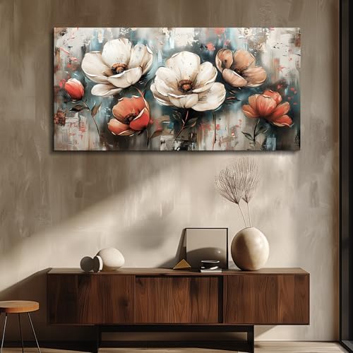 Canvas Decor For Living Room Large Wall Art For Office Bedroom Decorations Flowers Landscape Paintings Boho Pictures Artwork Aesthetic Posters Ready To Hang Home Decor 30x60 In