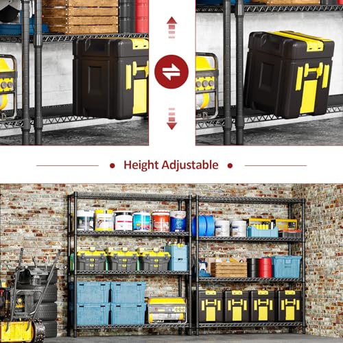 4 Tier Metal Garage Shelving (4 Count)