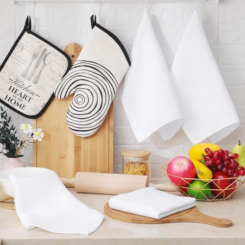 100% Cotton Waffle Weave Kitchen Dish Cloths 8 (8 Count)