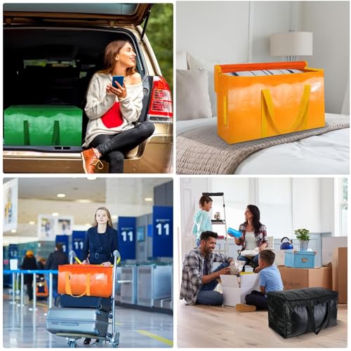 6 Pack Oversized Moving Bags with Reinforced Handles (6 Count)