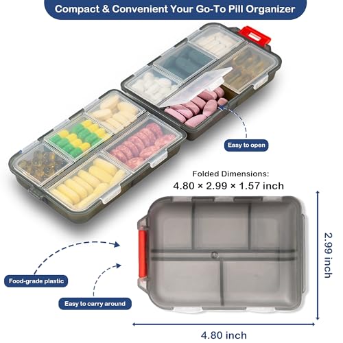 Extra Large Pill Organizer with 161 Medicine Labels