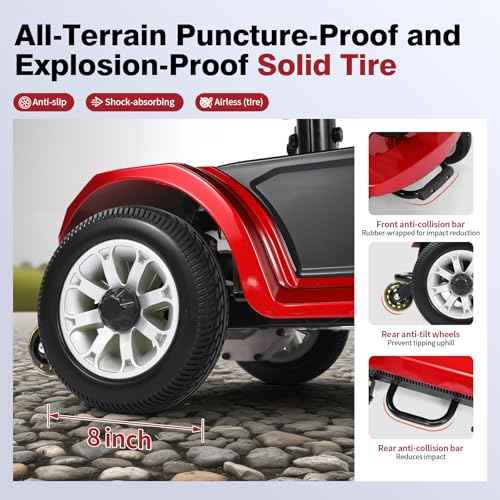 4 Wheel Folding Mobility Scooter with 13