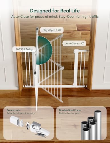 36 in Extra Tall Baby Gate for Stairs No Drilling