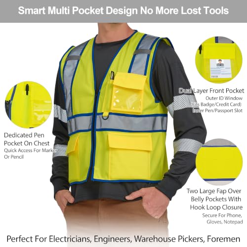 Royal Blue Hi Vis Vest Reflective