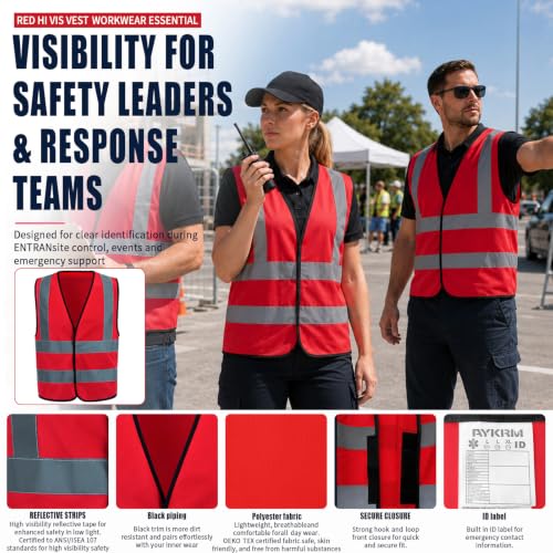 red safety vest 4xl 5xl