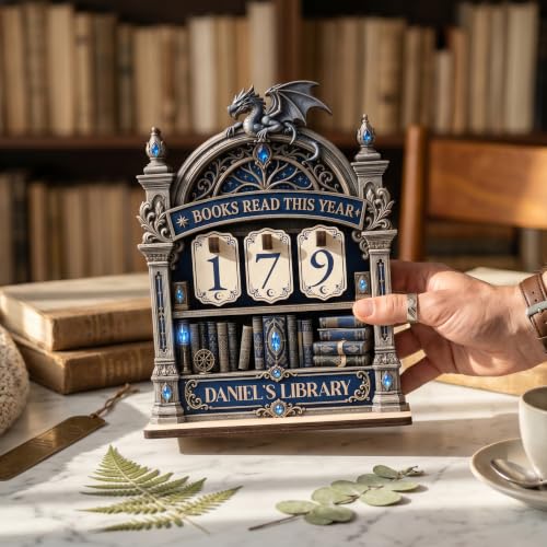 Personalized Books Read This Year Counter Sign Book Lovers Gifts