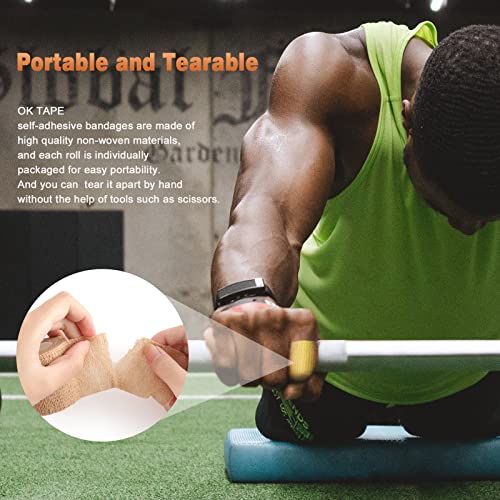 Self Adherent Cohesive Bandages Wrap 12Packs 2" x 5 Yards (12 Count)