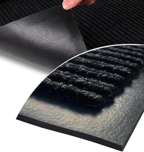 Door Floor Mat Commercial Grade Large Size Heavy Duty Tough Entry Collection Slip Skid Entrance Mat with Rubber Backing Low Profile and Easy to Clean Indoor Outdoor Rug (12 Sq Ft)