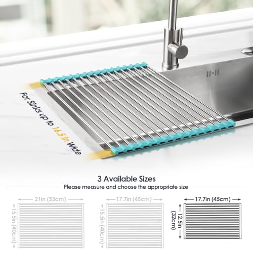 Roll Up Dish Drying Rack Over Sink