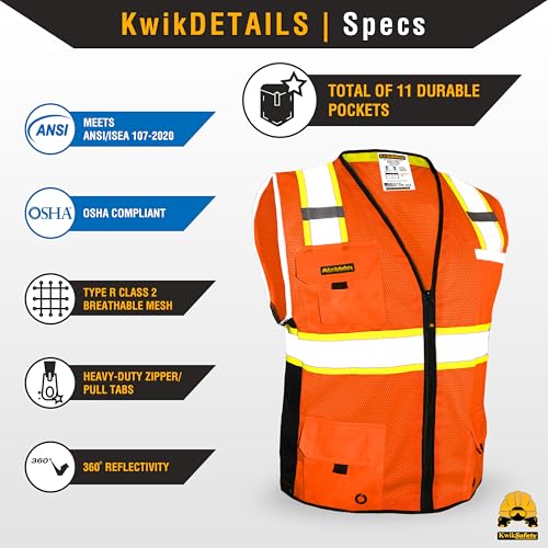 BIG KAHUNA Hi Vis Safety Vest [15PK] Class 2 (15 Count)