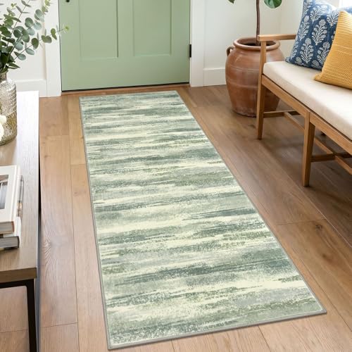 Modern Abstract Washable 2x5 Runner Rug Non Slip Kitchen Rugs
