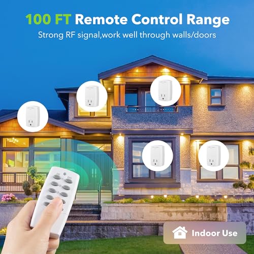 Mini Wireless Remote Control Outlet Switch Power Plug in for Household Appliances