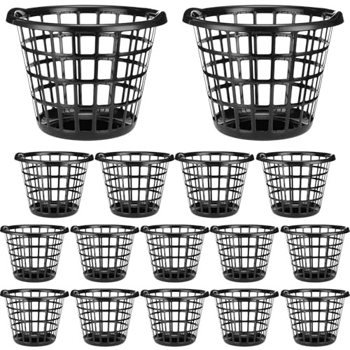 Plastic Round Laundry Baskets with Easy Carry Handles (24 Count)