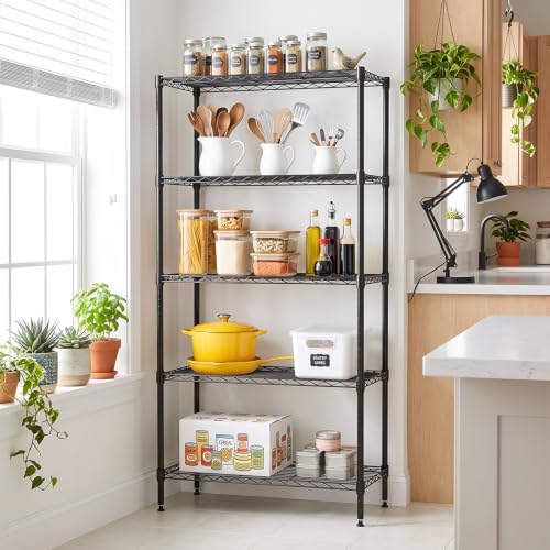 5 Tier Wire Shelf with Wheels