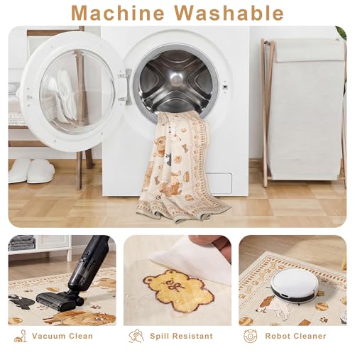 6x9 Washable Dog Area Rug for Living Room Non Slip (54 Sq Ft)