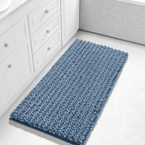 Long Bathroom Rugs Non Slip Washable 44x24 Inch
