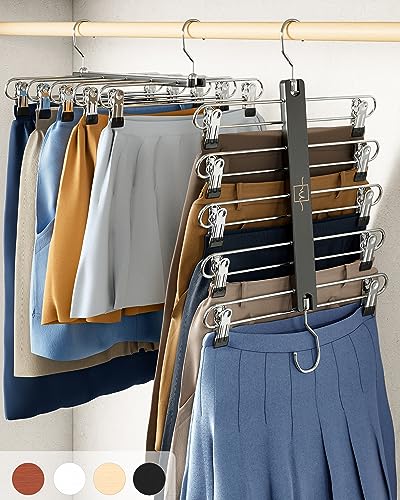Skirt Hangers Space Saving with Clips (2 Count)