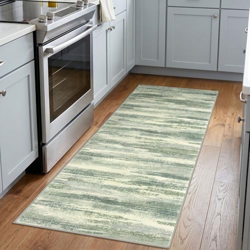 Modern Abstract Washable 2x5 Runner Rug Non Slip Kitchen Rugs