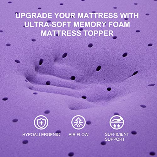 3 Inch Gel Memory Foam Mattress Topper Ventilated Soft Pressure Relieve Mattress Pad