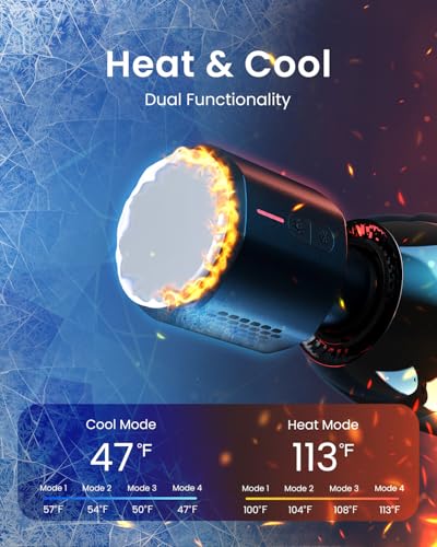 Power+ Thermacool Massage Gun with Heat and Cold Head