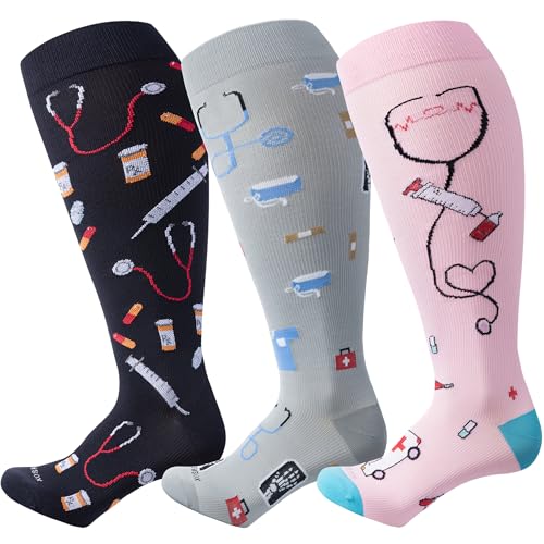 Wide Calf Compression Socks for Women Men Plus Size 15