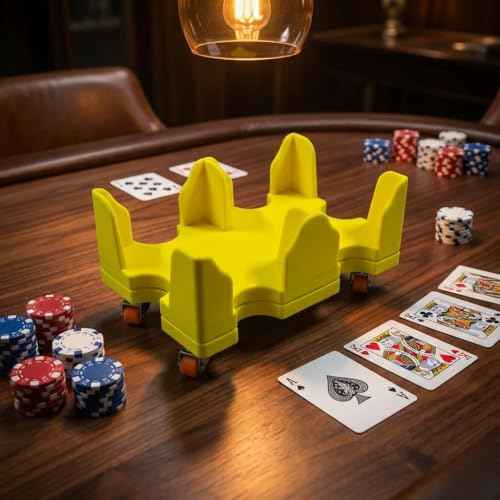 Playing Cards Tray with 360° Rotation and Smooth Sliding Wheels (4 Count)