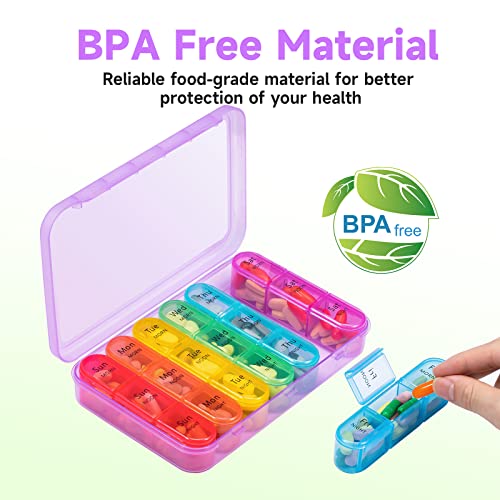 Weekly Pill Organizer 3 Times a Day