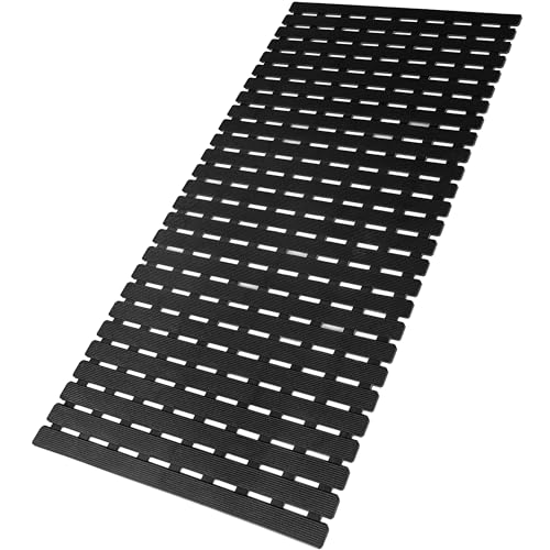 Bath Tub Shower Mat Non Slip Bathtub Mats for Bathroom Shower Floor Mat Bath Mats for Shower Tub Anti Slip Shower Mat with Drain Hole and Large Suction Cups