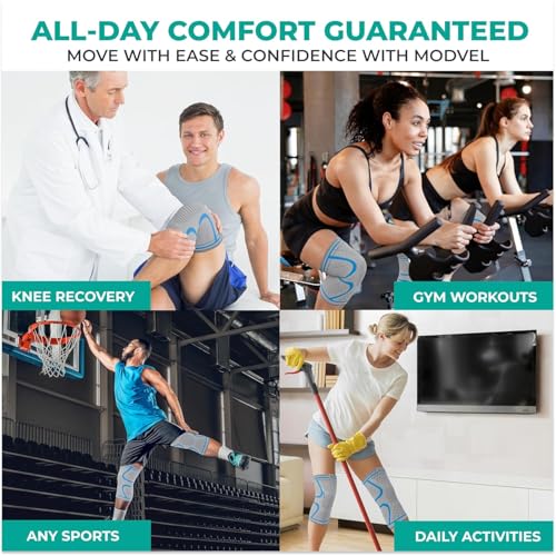 Compression Knee Brace for Women & Men (2 Count)