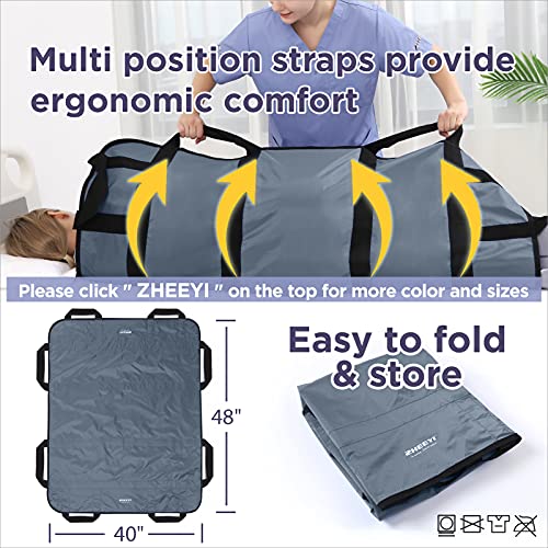 Multipurpose 48" x 40" Positioning Bed Pad with Reinforced Handles