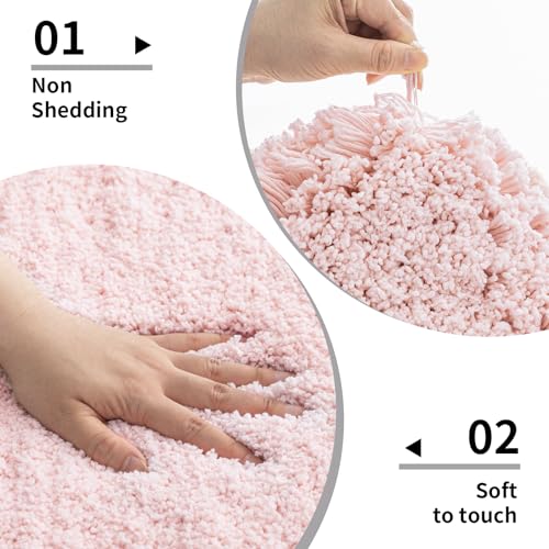 Toilet Rug 22x24 Non Slip Fluffy Toilet Floor Mat U Shaped Washable Bathroom Contour Rug for Toilet Absorbent Thick Toilet Carpet