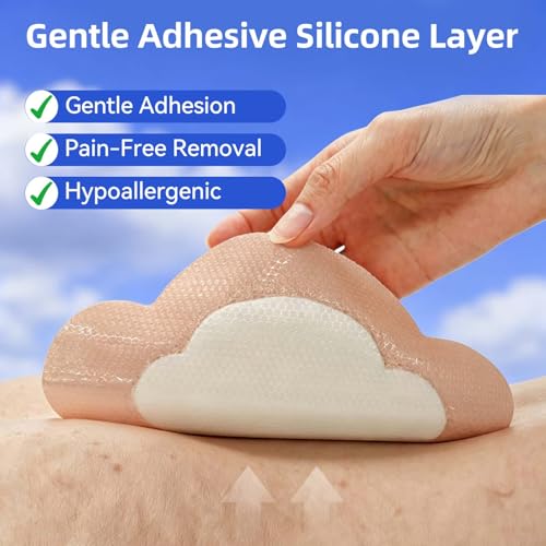 Absorbent Silicone Sacral Bandages 7"x7" (8 Count)
