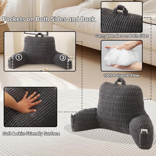 Reading Pillow for Sitting in Bed with Arm