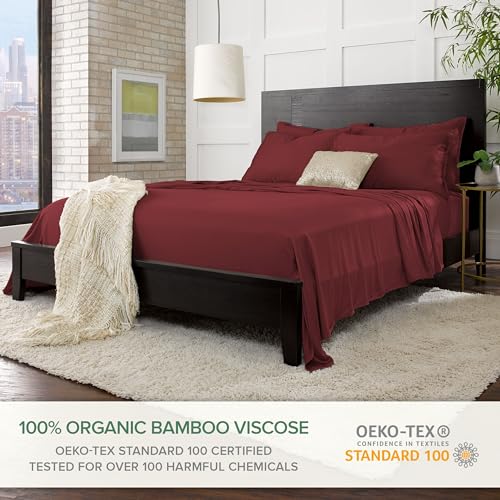 Full Sheets Genuine 100% Organic Viscose Derived from Bamboo Bed Sheet Set (4 Piece Set)