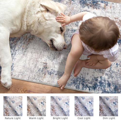 Modern Abstract Small Area Rug Indoor (15 Sq Ft)