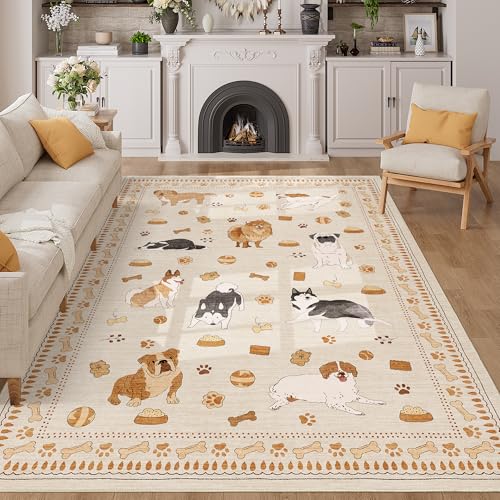 6x9 Washable Dog Area Rug for Living Room Non Slip (54 Sq Ft)